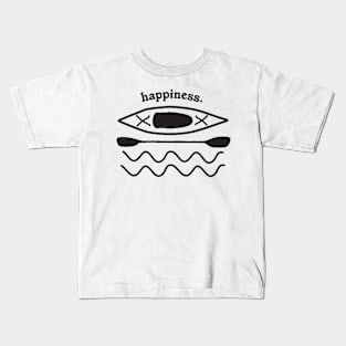 Kayaking is Happiness illustration Kids T-Shirt